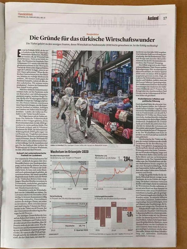 Alman gazete Handelsblatt Türkiye ekonomisi