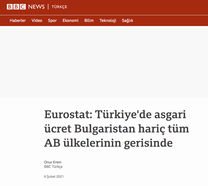 BBC Türkiye Avrupa Eurostat