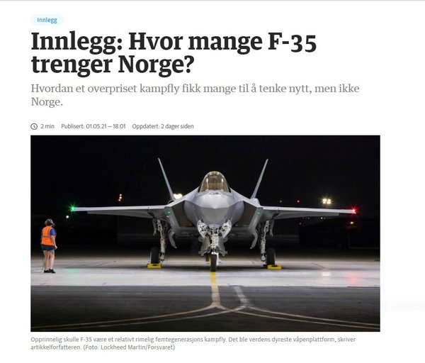 Norveç F-35 ve Bayraktar TB2 kıyaslaması